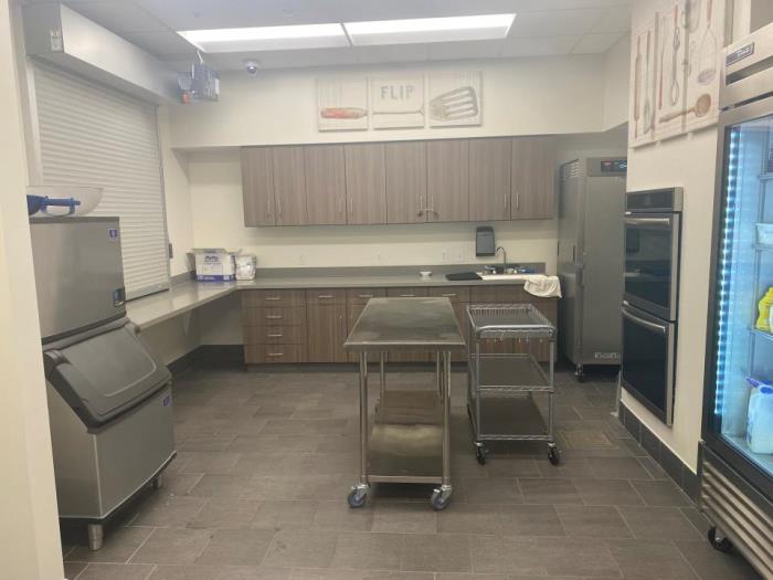 Community Room Warming kitchen set up