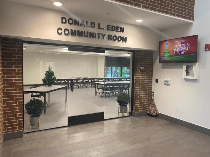 Community Room Entrance- Glass Doors